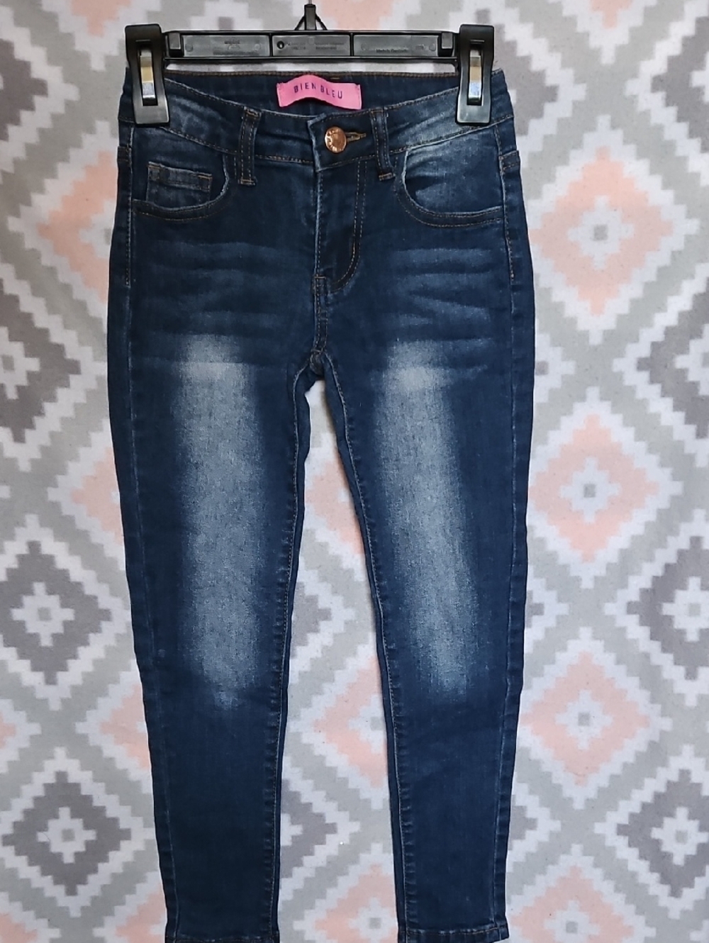 Girls' Dark Wash Stretch Skinny Jeans -
